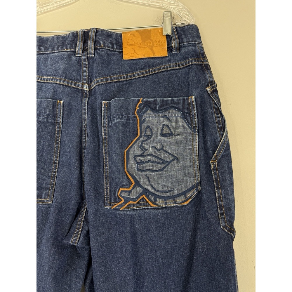 Platinum Fubu Fat Albert Baggy Jeans Men's Actual 35 (tagged 36) Streetwear Y2K